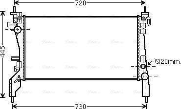 Ava Quality Cooling FTA2380 - Радиатор, охлаждане на двигателя vvparts.bg