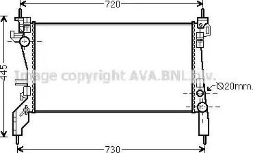 Ava Quality Cooling FT 2380 - Радиатор, охлаждане на двигателя vvparts.bg