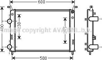 Ava Quality Cooling FT 2336 - Радиатор, охлаждане на двигателя vvparts.bg