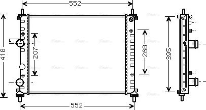 Ava Quality Cooling FT 2326 - Радиатор, охлаждане на двигателя vvparts.bg