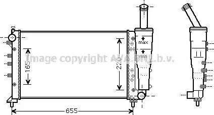 Ava Quality Cooling FT 2299 - Радиатор, охлаждане на двигателя vvparts.bg