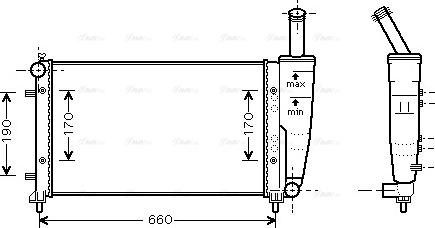 Ava Quality Cooling FT 2290 - Радиатор, охлаждане на двигателя vvparts.bg