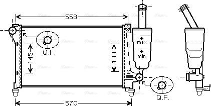 Ava Quality Cooling FT 2291 - Радиатор, охлаждане на двигателя vvparts.bg