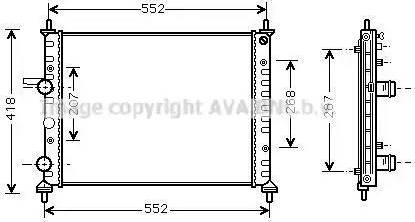 Ava Quality Cooling FT 2249 - Радиатор, охлаждане на двигателя vvparts.bg