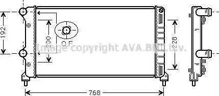 Ava Quality Cooling FT 2250 - Радиатор, охлаждане на двигателя vvparts.bg