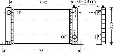 Ava Quality Cooling FT 2251 - Радиатор, охлаждане на двигателя vvparts.bg