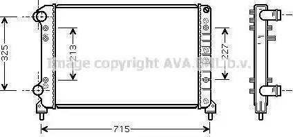 Ava Quality Cooling FT 2262 - Радиатор, охлаждане на двигателя vvparts.bg