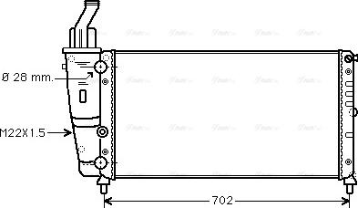 Ava Quality Cooling FT 2200 - Радиатор, охлаждане на двигателя vvparts.bg