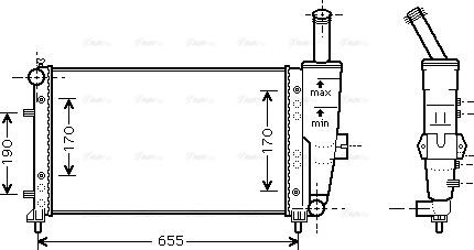 Ava Quality Cooling FT 2281 - Радиатор, охлаждане на двигателя vvparts.bg