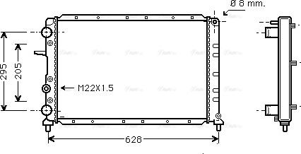 Ava Quality Cooling FT 2236 - Радиатор, охлаждане на двигателя vvparts.bg