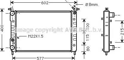 Ava Quality Cooling FT 2232 - Радиатор, охлаждане на двигателя vvparts.bg