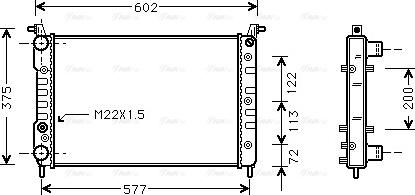 Ava Quality Cooling FT 2224 - Радиатор, охлаждане на двигателя vvparts.bg