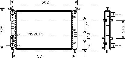 Ava Quality Cooling FT 2225 - Радиатор, охлаждане на двигателя vvparts.bg