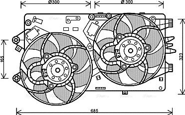 Ava Quality Cooling FT 7554 - Вентилатор, охлаждане на двигателя vvparts.bg