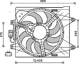 Ava Quality Cooling FT7604 - Вентилатор, охлаждане на двигателя vvparts.bg