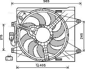 Ava Quality Cooling FT7605 - Вентилатор, охлаждане на двигателя vvparts.bg