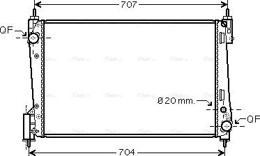 Ava Quality Cooling FTA2400 - Радиатор, охлаждане на двигателя vvparts.bg