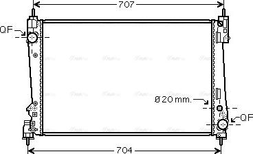 Ava Quality Cooling FTA2401 - Радиатор, охлаждане на двигателя vvparts.bg