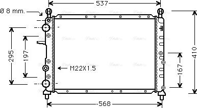 Ava Quality Cooling FTA2109 - Радиатор, охлаждане на двигателя vvparts.bg