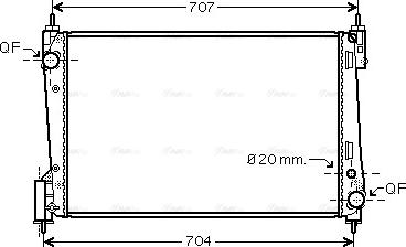 Ava Quality Cooling FTA2311 - Радиатор, охлаждане на двигателя vvparts.bg