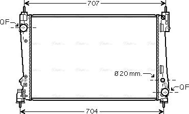 Ava Quality Cooling FTA2312 - Радиатор, охлаждане на двигателя vvparts.bg