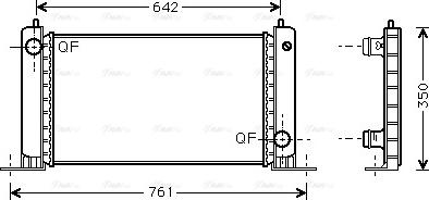 Ava Quality Cooling FTA2243 - Радиатор, охлаждане на двигателя vvparts.bg