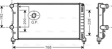 Ava Quality Cooling FTA2250 - Радиатор, охлаждане на двигателя vvparts.bg