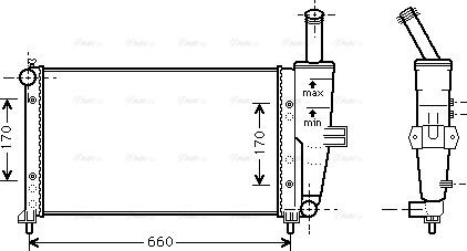 Ava Quality Cooling FTA2208 - Радиатор, охлаждане на двигателя vvparts.bg