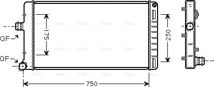 Ava Quality Cooling FTA2211 - Радиатор, охлаждане на двигателя vvparts.bg