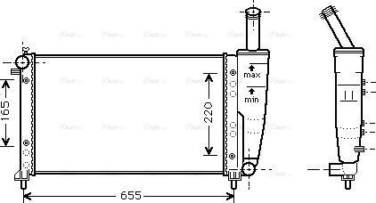 Ava Quality Cooling FTA2218 - Радиатор, охлаждане на двигателя vvparts.bg