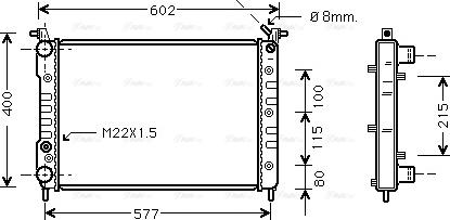 Ava Quality Cooling FTA2232 - Радиатор, охлаждане на двигателя vvparts.bg