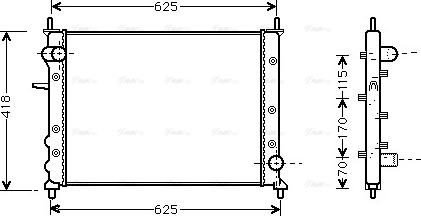 Ava Quality Cooling FTA2227 - Радиатор, охлаждане на двигателя vvparts.bg