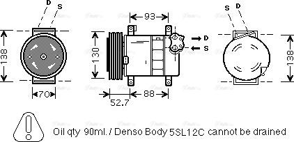 Ava Quality Cooling FTAK088 - Компресор, климатизация vvparts.bg