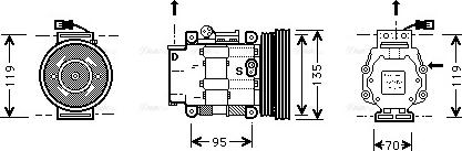 Ava Quality Cooling FT K041 - Компресор, климатизация vvparts.bg