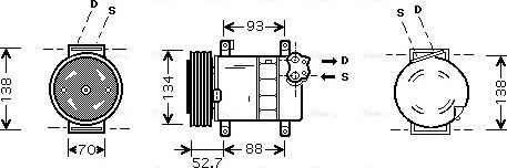 Ava Quality Cooling FT K088 - Компресор, климатизация vvparts.bg