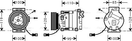 Ava Quality Cooling FT K034 - Компресор, климатизация vvparts.bg