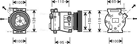 Ava Quality Cooling FT K035 - Компресор, климатизация vvparts.bg