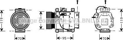 Ava Quality Cooling FT K036 - Компресор, климатизация vvparts.bg