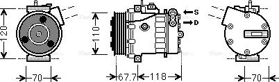 Ava Quality Cooling FT K384 - Компресор, климатизация vvparts.bg