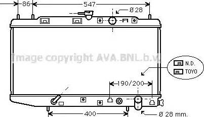 Ava Quality Cooling HDA2064 - Радиатор, охлаждане на двигателя vvparts.bg