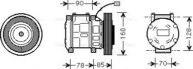 Ava Quality Cooling HDAK019 - Компресор, климатизация vvparts.bg