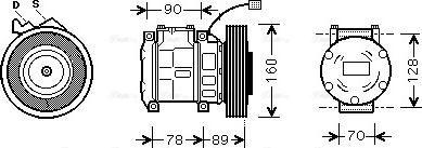 Ava Quality Cooling HDAK196 - Компресор, климатизация vvparts.bg