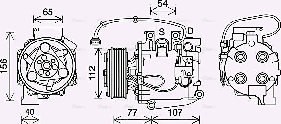 Ava Quality Cooling HDAK311 - Компресор, климатизация vvparts.bg