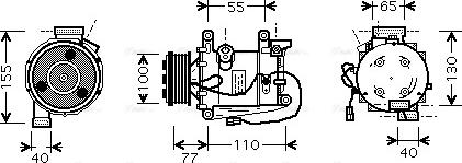 Ava Quality Cooling HDAK208 - Компресор, климатизация vvparts.bg