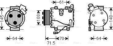 Ava Quality Cooling HDAK235 - Компресор, климатизация vvparts.bg