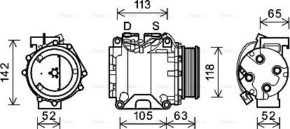 Ava Quality Cooling HDAK238 - Компресор, климатизация vvparts.bg