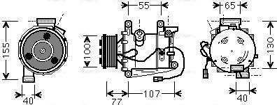 Ava Quality Cooling HDAK232 - Компресор, климатизация vvparts.bg