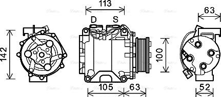 Ava Quality Cooling HDAK237 - Компресор, климатизация vvparts.bg