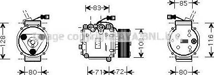 Ava Quality Cooling HD K168 - Компресор, климатизация vvparts.bg