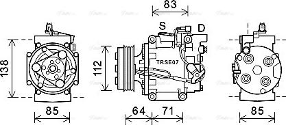 Ava Quality Cooling HDK310 - Компресор, климатизация vvparts.bg